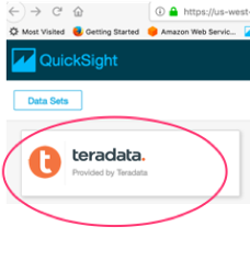 Teradata Vantage with Amazon QuickSight cloud-powered business intelligence